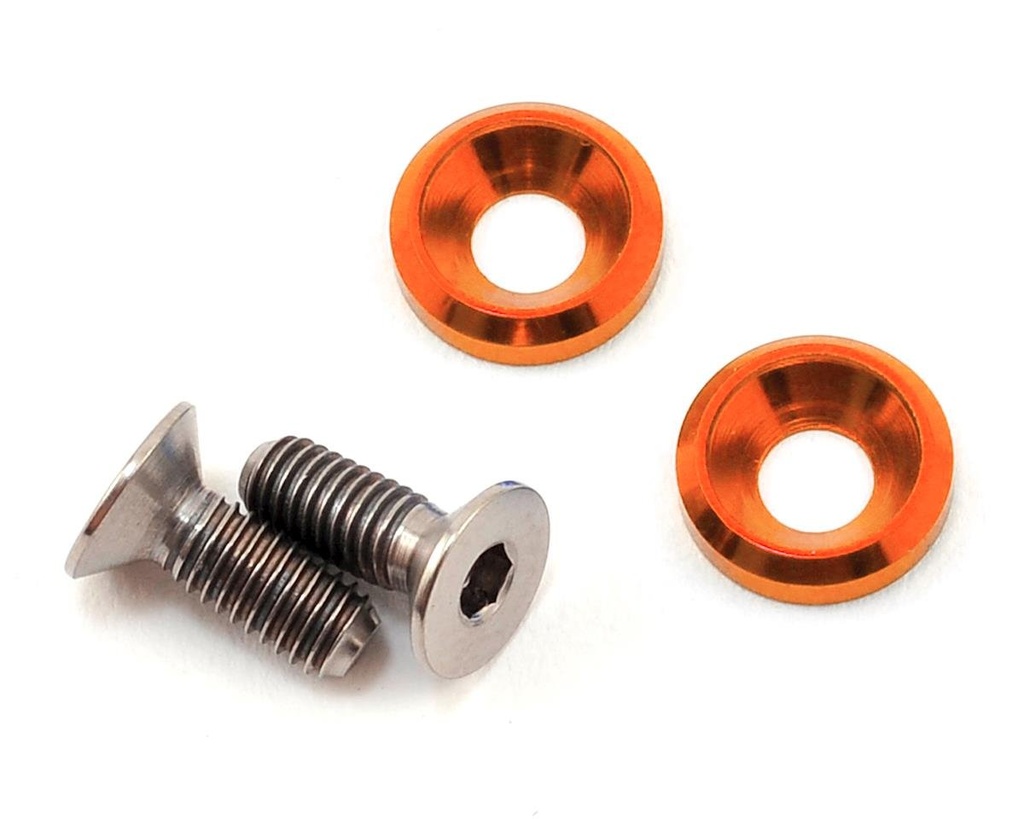 175RC 3x8mm Titanium Motor Screws (Orange)
