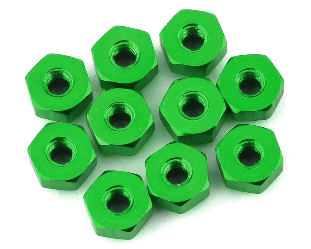 175RC 4.5mm Mini-T 2.0 Aluminum Nut Kit (Green) (10)