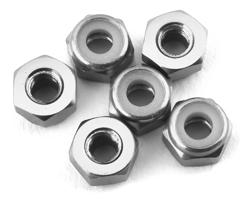 175RC Lightweight Aluminum M3 Lock Nuts (Silver) (6)