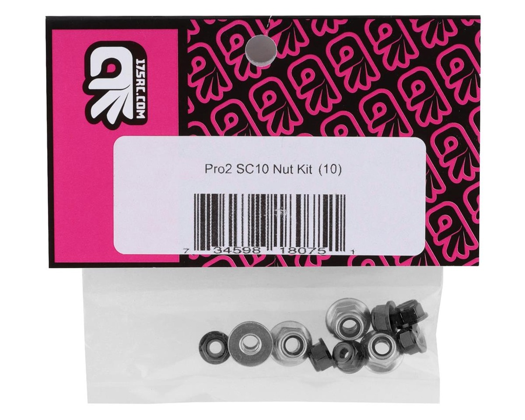 175RC Pro2 Sc10 Nut Kit (Black) (10)