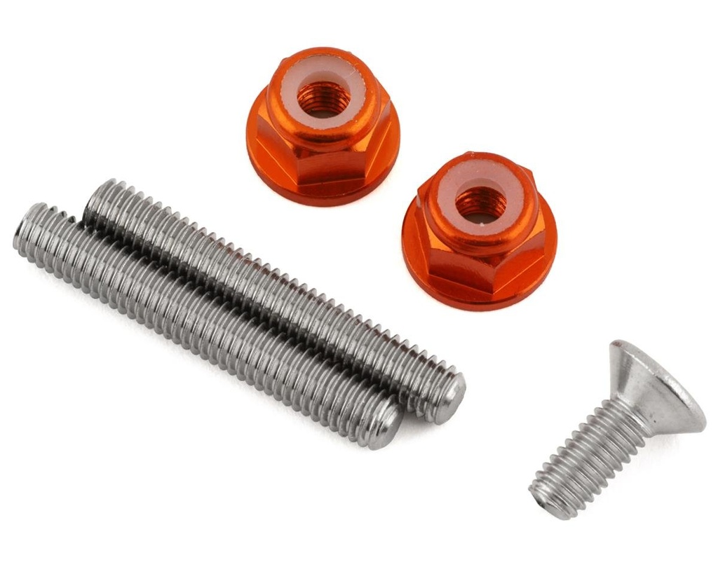 175RC Associated DR10M "Ti-Look" Lower Arm Stud Kit (Orange)
