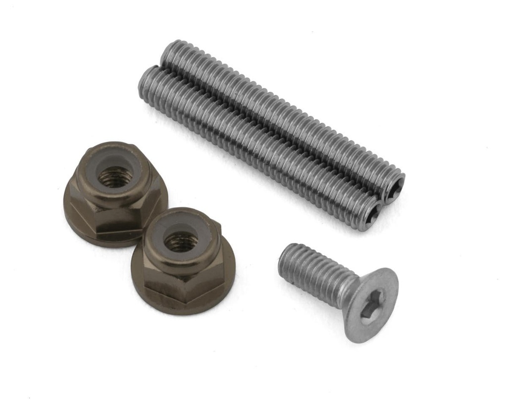 175RC RC10B7/B7D "Ti-Look" Lower Arm Stud Kit (Grey)