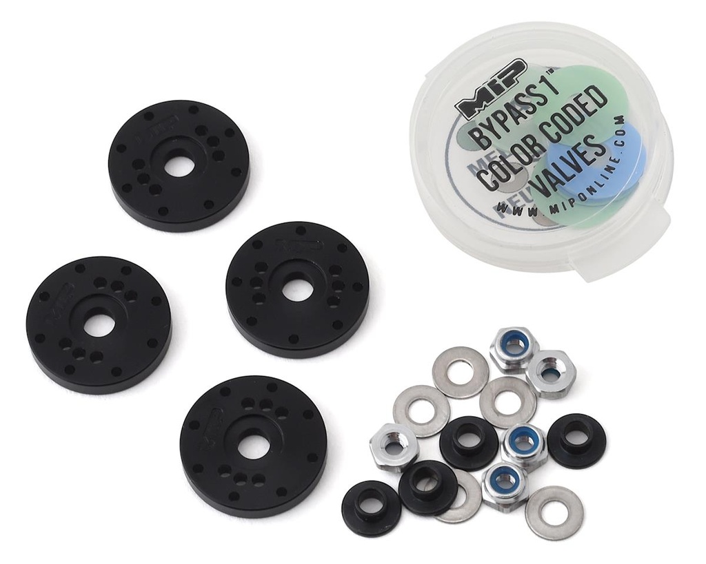 MIP Kyosho MP9/MP10 16mm 8 Hole Bypass1 Piston Set (4)
