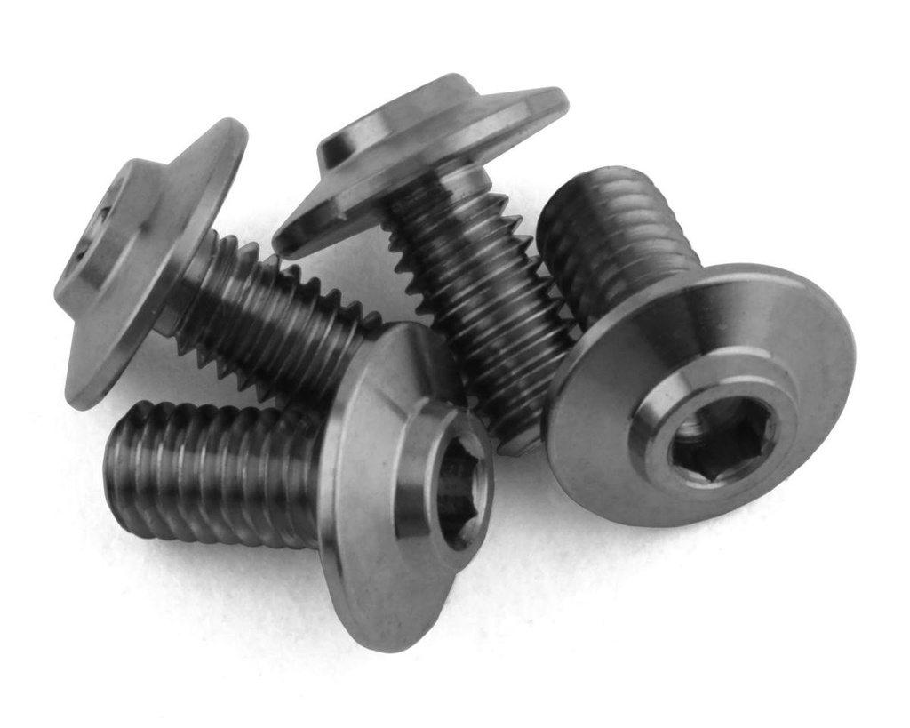 1UP Racing Titanium Pro Duty Lockdown Head Screws (4) (3x6mm)