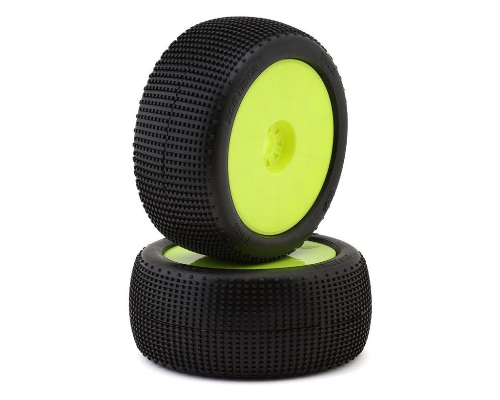 TZO Tires 402 1/8 Truggy Non-Glued Tire Set (Yellow) (2) (Supreme Clay)