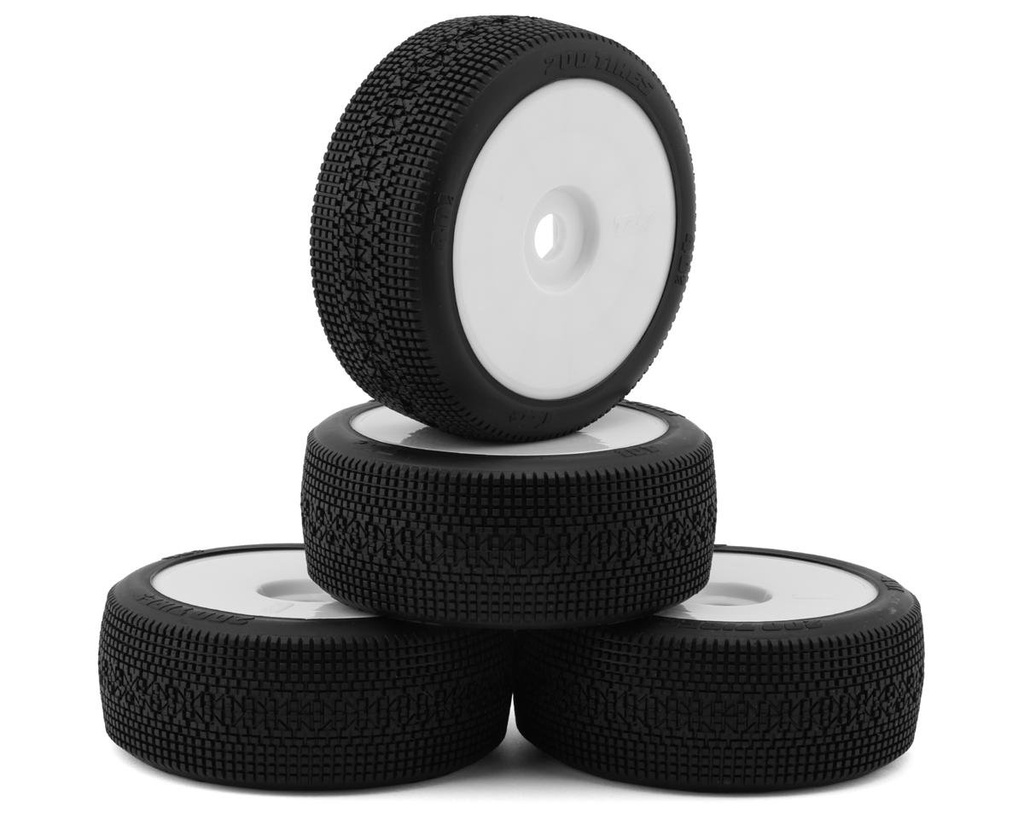 TZO Tires 401 1/8 Buggy Non-Glued Tire Set (White) (4) (Ultra Clay)