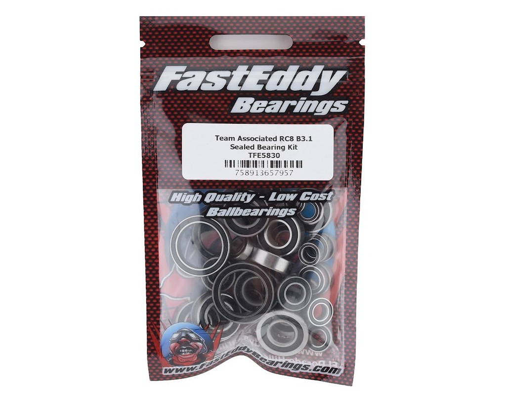 FastEddy Team Associated RC8 B3.1 Sealed Bearing Kit