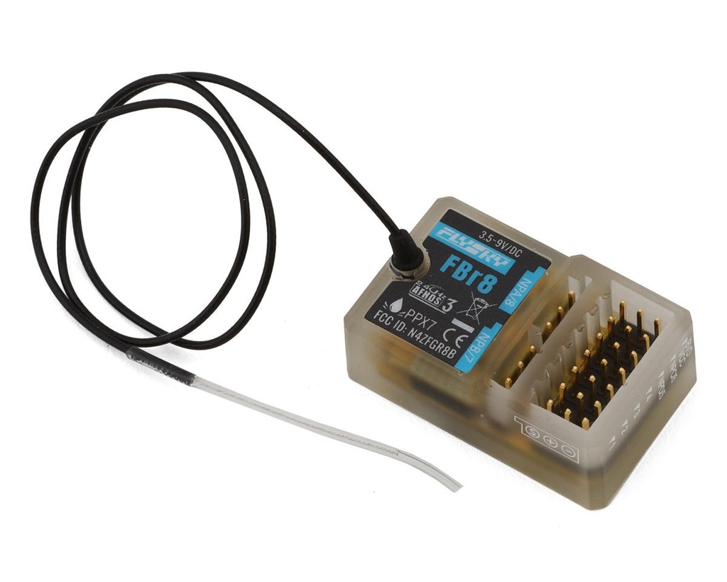 Flysky FBr8 Waterproof 8-Channel Receiver (Long Antenna)