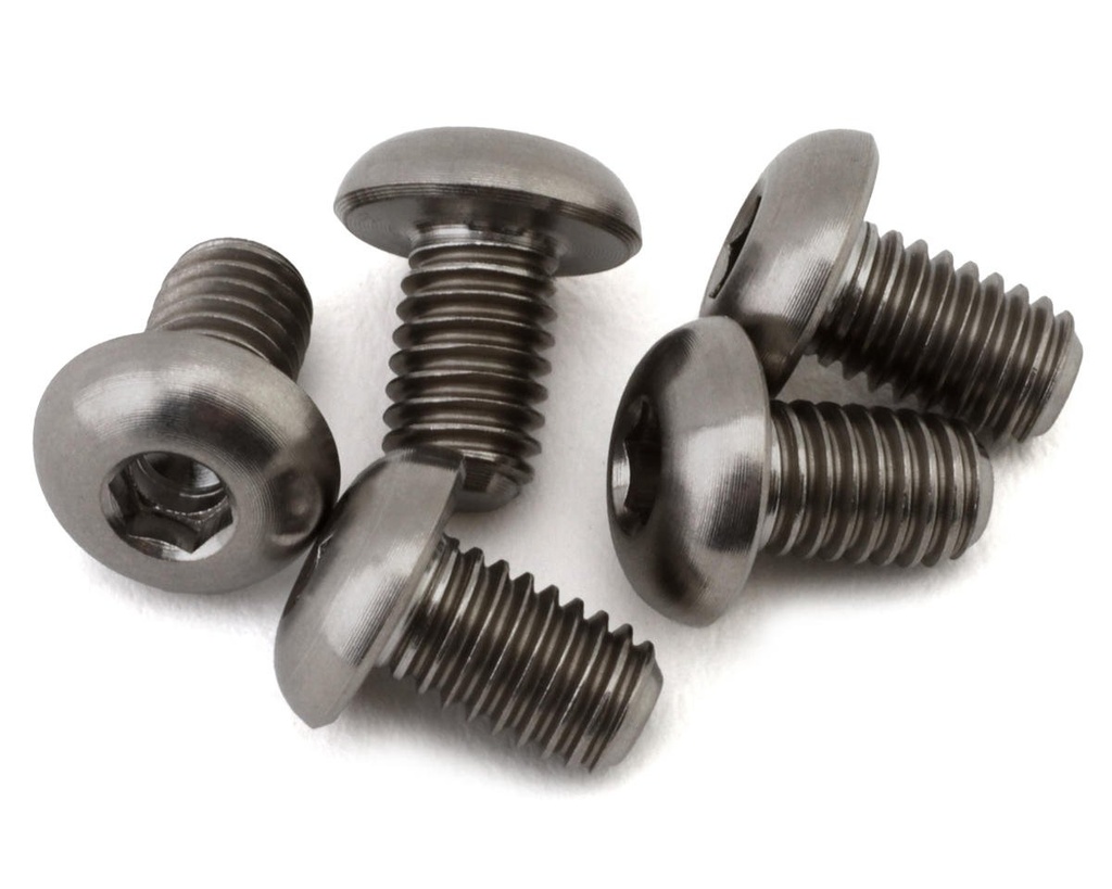 eXcelerate Titanium Button Head Screws (Raw) (5) (3x5mm)