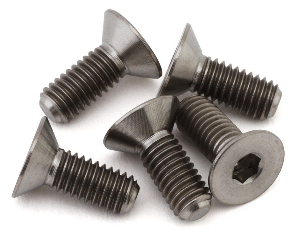 eXcelerate Titanium Flat Head Screw (Raw) (5) (3x8mm)