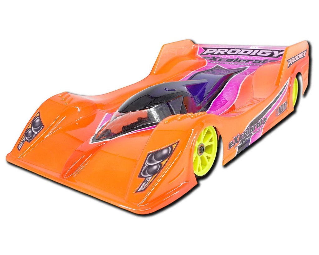 eXcelerate MACH "MD" Medium Down Force 1/12 On-Road Pan Car Body (Clear) (.020)