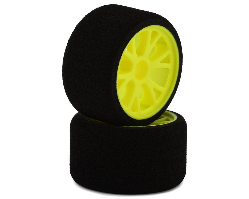 eXcelerate 1/12 Mounted Foam Front Tires (2) (Blue)