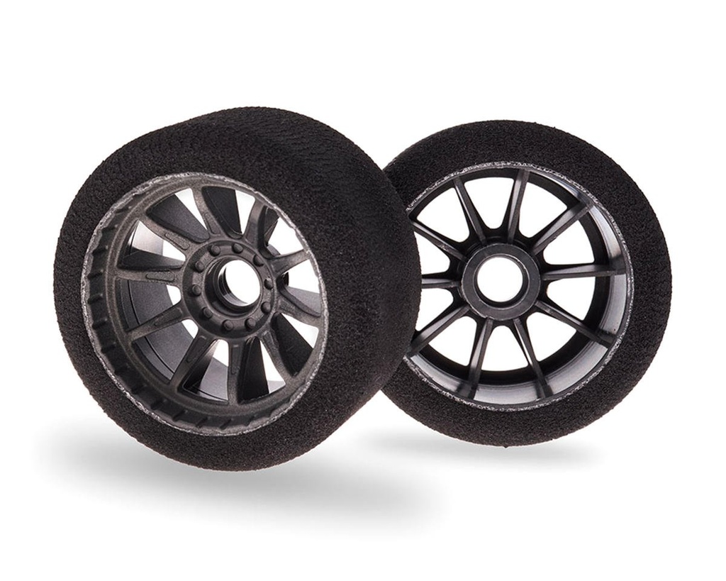 Matrix Tires 1/10 Pre-Mounted F1 Foam Front Tires (59mm) (2) (Bearing Style) (40 Shore)