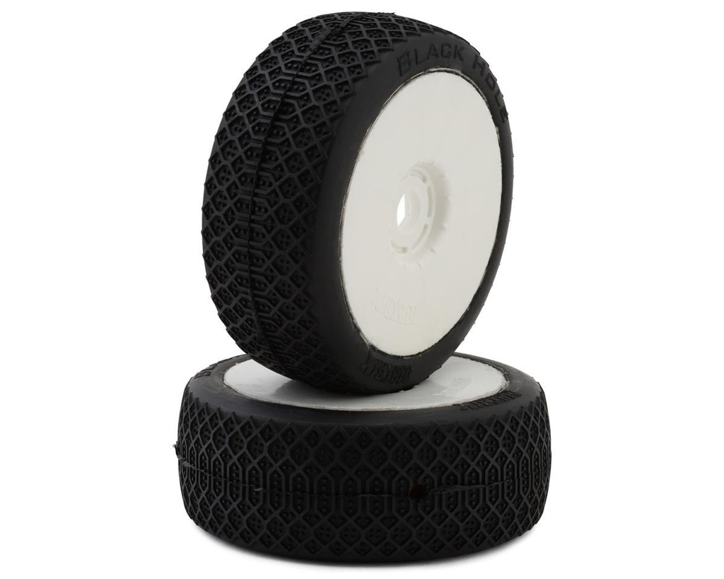 Matrix Tires Blackhole 1/8 Pre-Mounted Buggy (2024 Champion) Tires (White) (2) (Clay Medium)