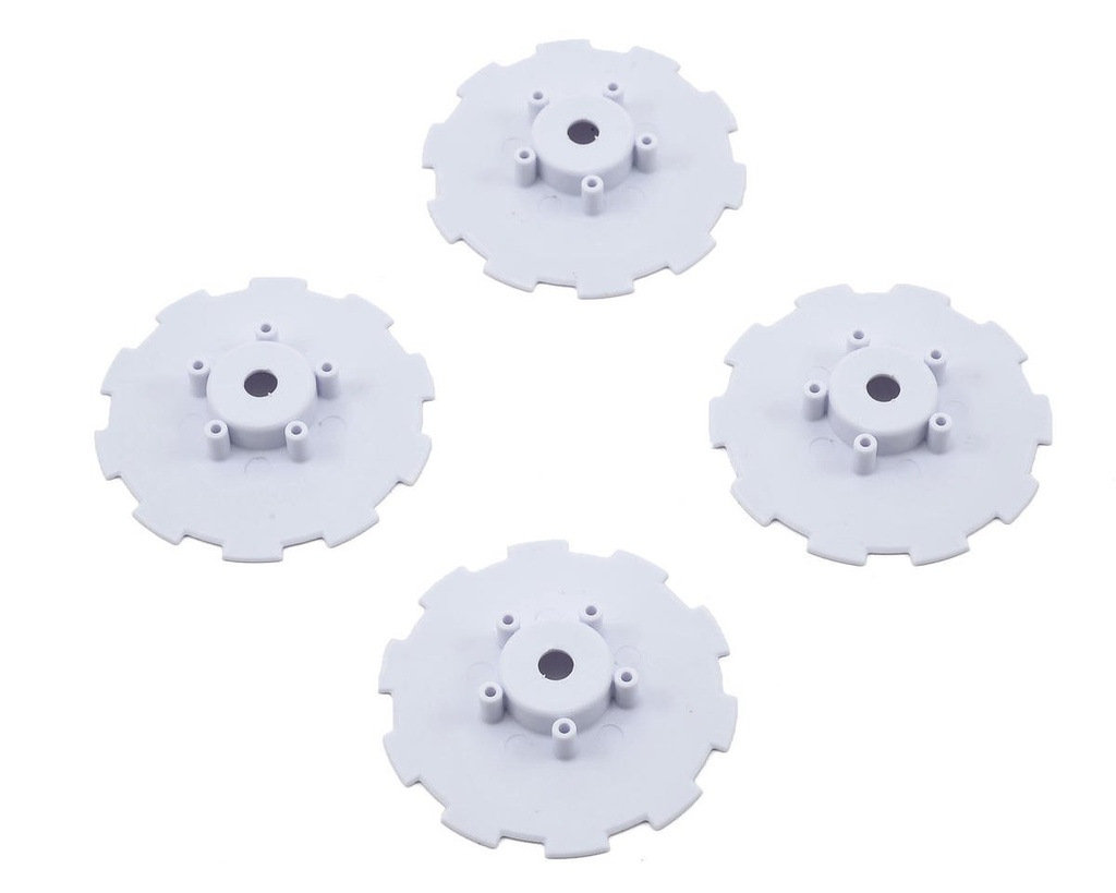 JConcepts Hazard Wheel Dish (White) (4) (SC5M)