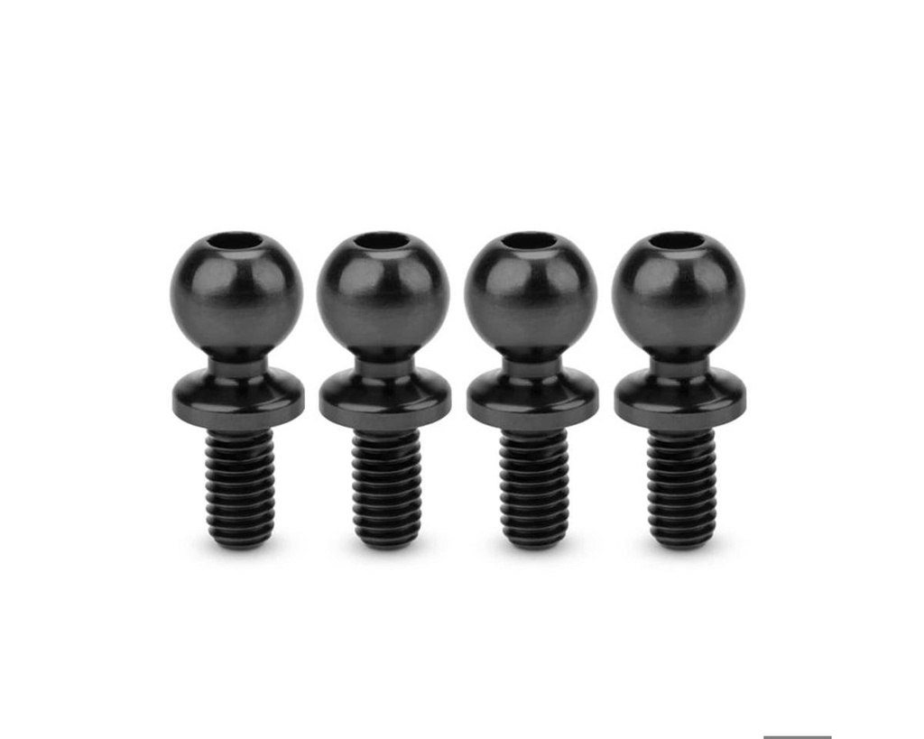JConcepts 5.5mm Revolved Titanium Ball Studs (Black) (4) (6mm)