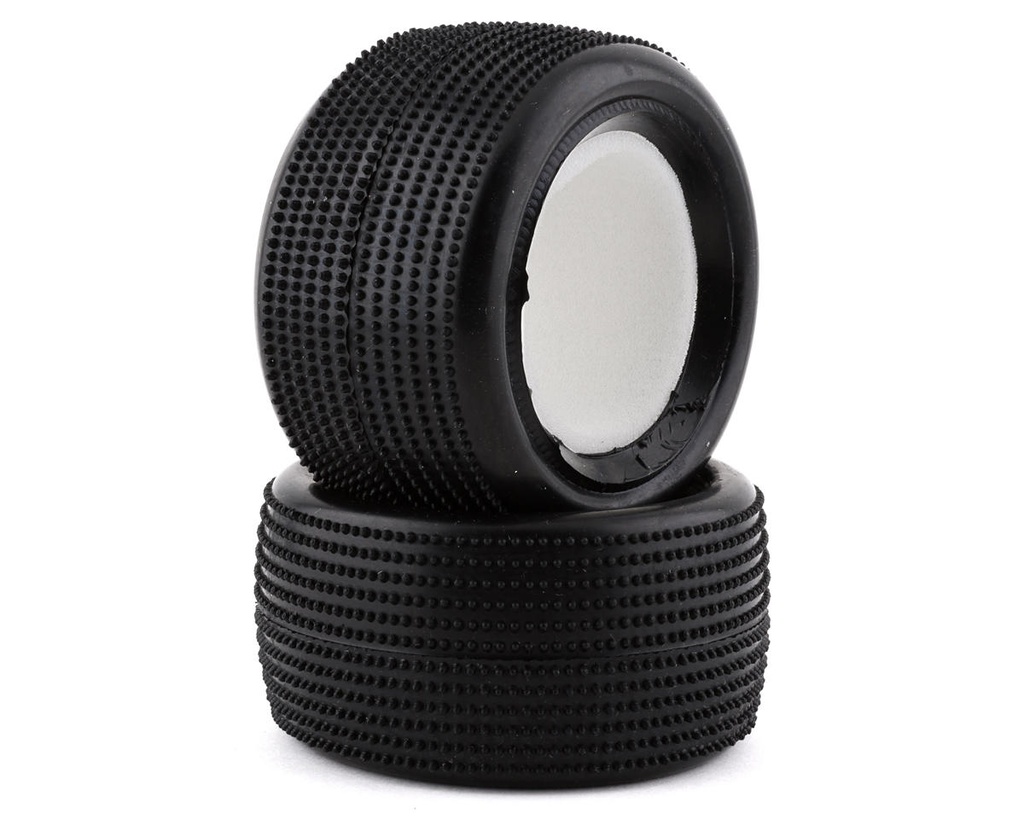 HotRace Mini Pin Turf/Carpet 1/10th Off Road Buggy Rear Tires w/Inserts (2) (Hard)