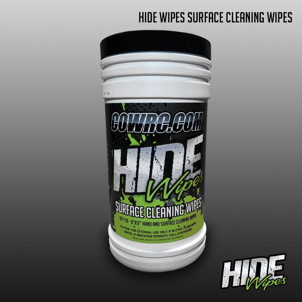 Cow RC Hide Wipes 110ct Canister