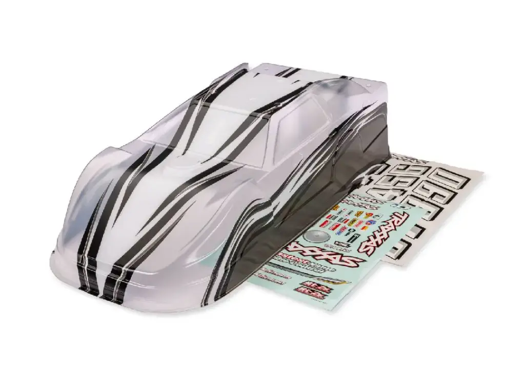 Traxxas Body, Slash Late Model, ProGraphix (graphics are printed, requires paint & final color application)/ decal sheets