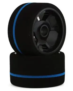 BSR Racing 1/12 Front Mounted Foam Tires (2) (Blue Stripe) 