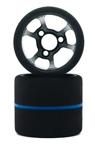 BSR Racing 1/12 Rear Mounted Foam Tires (2) (Blue Stripe) 