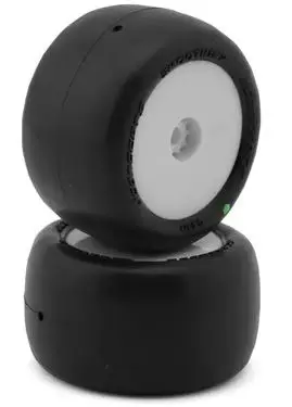 JConcepts Mini-B/Mini-T Smoothie 2 Pre-Mounted Rear Tires (White)