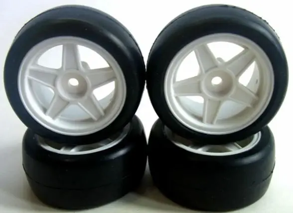 Mini Rubber Tire Set (Pre-Glue,32R) #TPR-MPG3204 TP TEAM