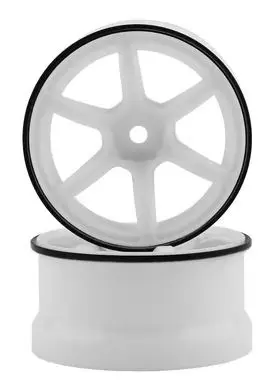 Yokomo 12mm Hex Racing Performer High Traction RWD Drift Wheels (White) (2) (6mm Offset)