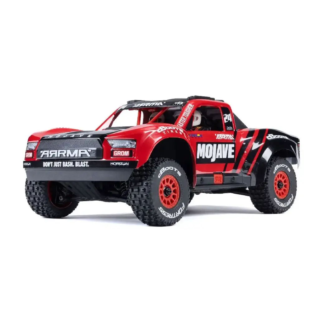 Arrma 1/16 MOJAVE GROM 4x4 SMART Small Scale Desert Truck (Battery & Charger Included) - Red/Black