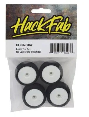 HackFab Losi Micro-B Foam Tires (4) (White)