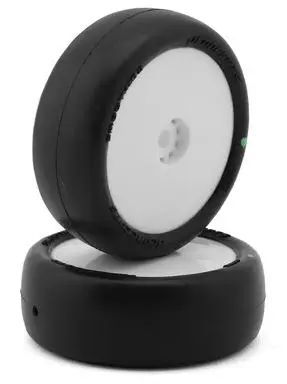 JConcepts Mini-B Smoothie 2 Pre-Mounted Front Tires (White) (2) (Green)
