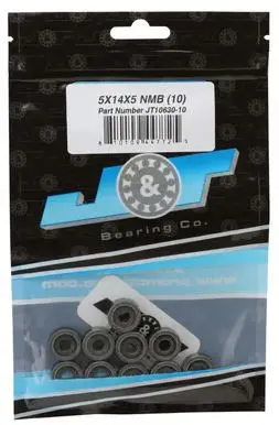 J&T Bearing Co. 5x14x5mm NMB Bearings (10)
