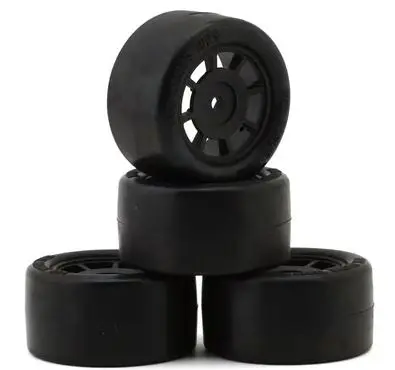 BSR Racing 1/12 Race Radial Pre-Mounted Rubber Carpet Tires (4) - (28 Shore)