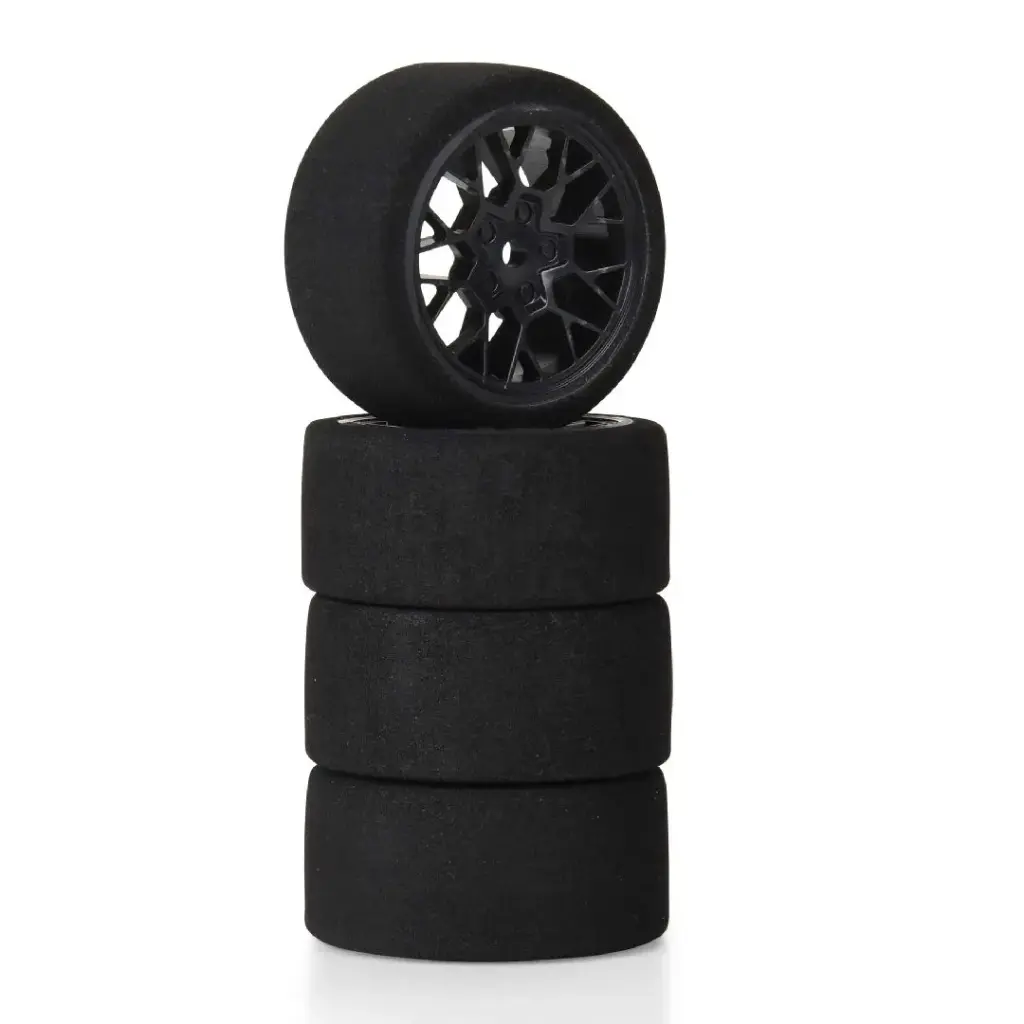 Pro-Line Fifty6 Foam Tire Mounted On Circuit Black Wheel 8mm Hex (4)