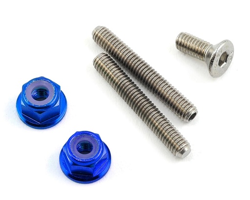 [175-10121] 175RC Titanium Lower Arm Stud Kit (Blue)