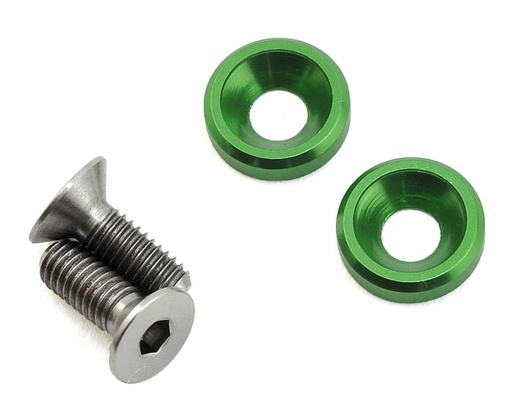 [175-10405] 175RC 3x8mm Titanium Motor Screws (Green)