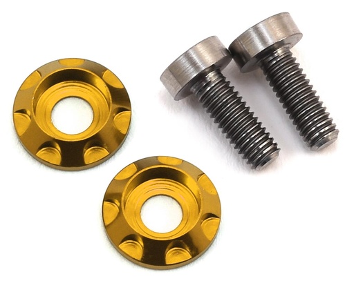 [175-10422] 175RC 3x8mm Titanium "High Load" Motor Screws (Gold)