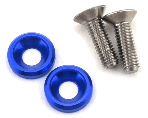 [175-10428] 175RC 3x10mm Titanium Motor Screws (Blue)