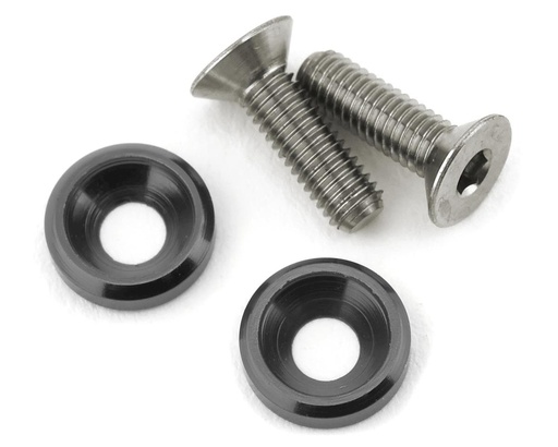 [175-10430] 175RC 3x10mm Titanium Motor Screws (Grey) (2)