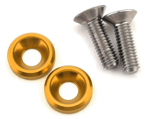 [175-10435] 175RC 3x10mm Titanium Motor Screws (Gold)