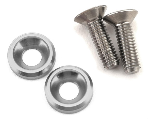 [175-10437] 175RC 3x10mm Titanium Motor Screws (Silver)