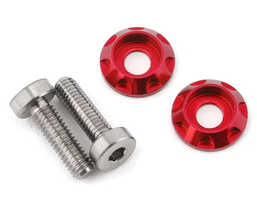 [175-10453] 175RC 3x10mm "High Load" Titanium Motor Screws (Red)