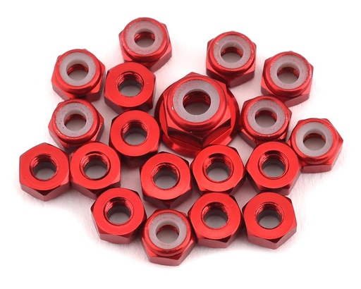 [175-10902] 175RC TLR 22 5.0 Aluminum Nut Set (Red) (19)
