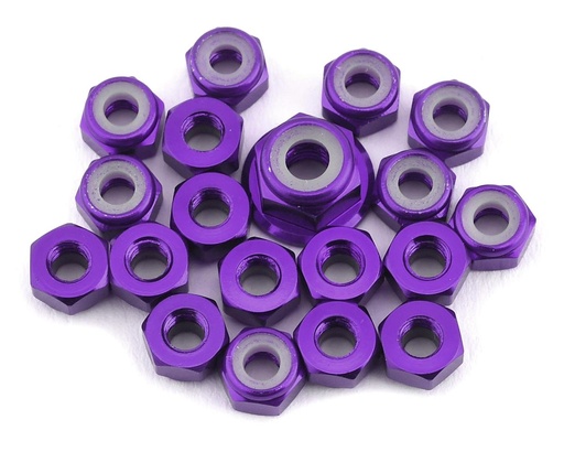 [175-10905] 175RC TLR 22 5.0 Aluminum Nut Set (Purple) (19)