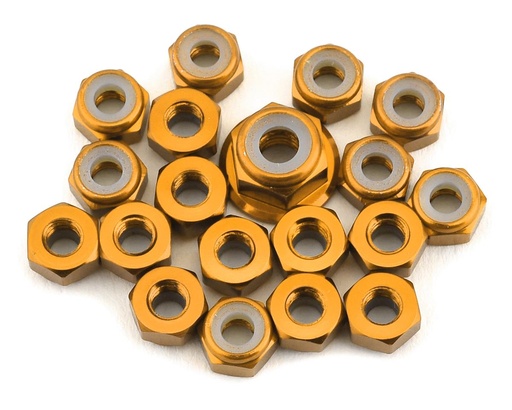 [175-10907] 175RC TLR 22 5.0 Aluminum Nut Set (Gold) (19)