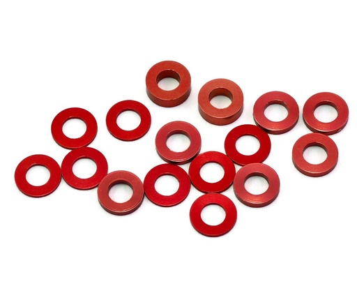 [175-12026] 175RC B6/B74/YZ2 Aluminum Hub Spacer Set (Red)
