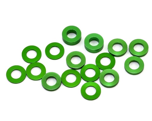 [175-12027] 175RC B6/B74/YZ2 Aluminum Hub Spacer Set (Green)