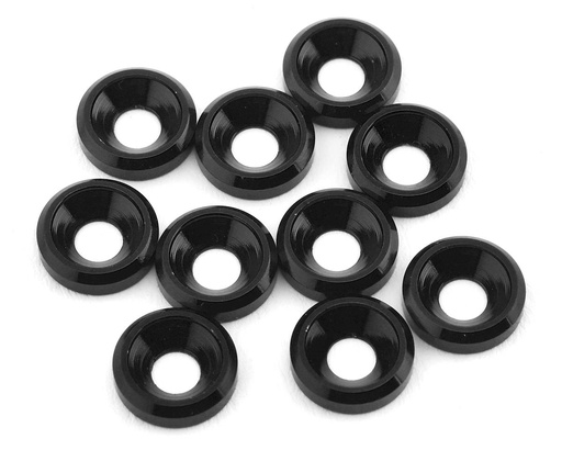 [175-12121] 175RC Aluminum Flat Head High Load Spacer (Black) (10)
