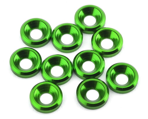 [175-12125] 175RC Aluminum Flat Head High Load Spacer (Green) (10)