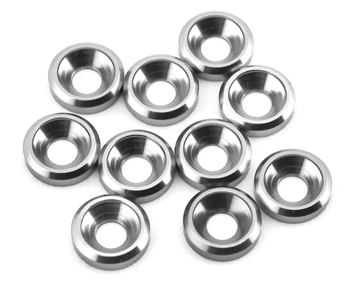 [175-12129] 175RC Aluminum Flat Head High Load Spacer (SIlver) (10)